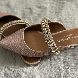 Kurt Geiger Women's Pink Embellished Flats
